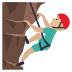 🧗🏼‍♂️ man climbing: medium-light skin tone display on JoyPixels